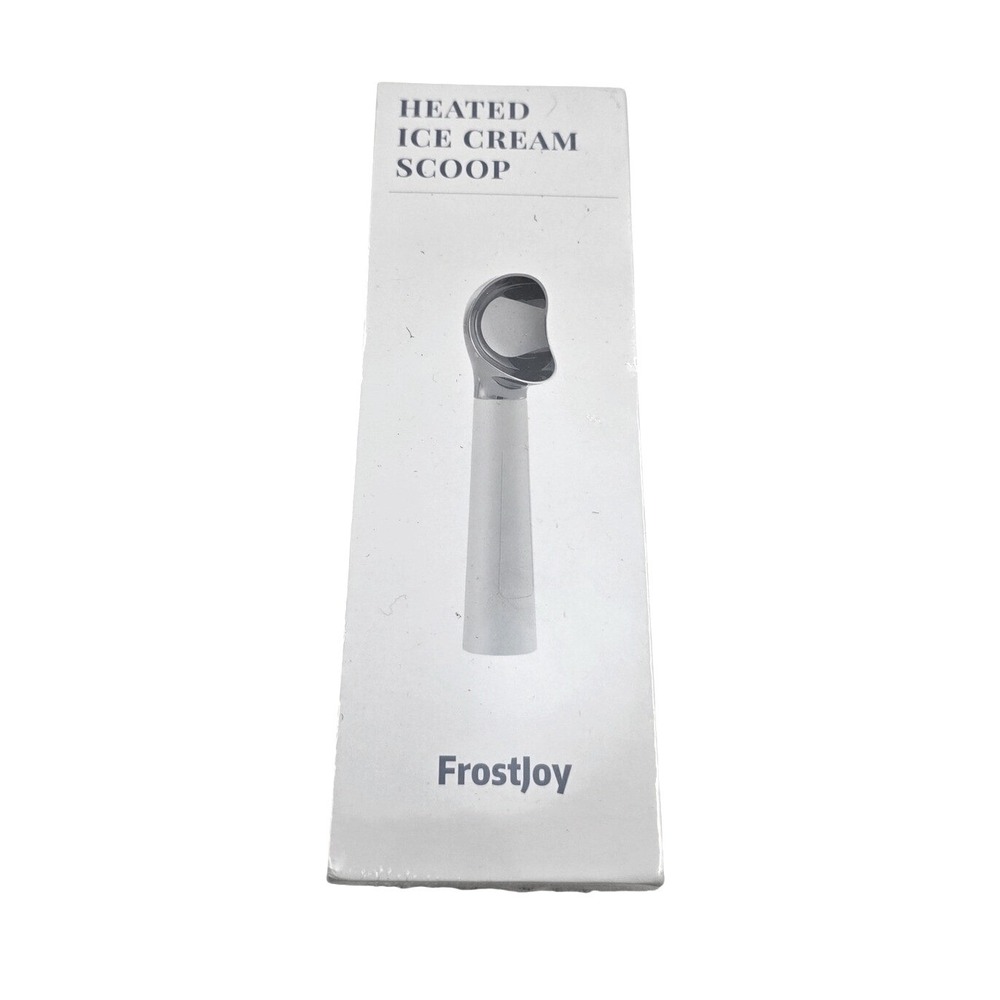 FrostJoy Heated Ice Cream Scoop Rechargeable Battery B-07 White 2oz Capacity L4